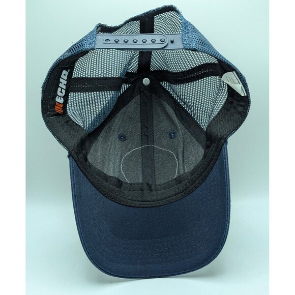 Echo Outdoor Power Equipment Snapback Cap Hat Mesh Back Blue Power On And On - Picture 4 of 6